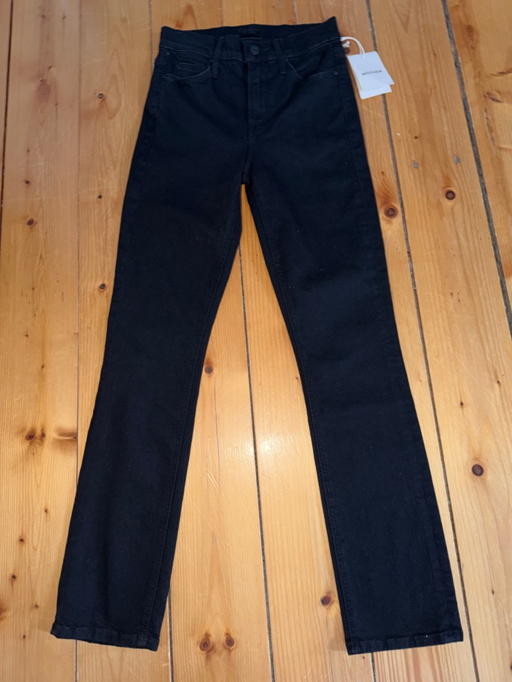 Mother The Mid Rise Dazzle black jeans size 23